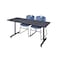 Kobe Rectangle Training Table, 72" W, 29" H, Laminate Top, Gray MKTRCT7230GY44BE - alternate 1